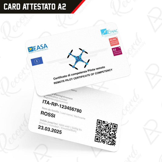 CARD ATTESTATO DI PILOTA A2 - Andrea Pinotti Official